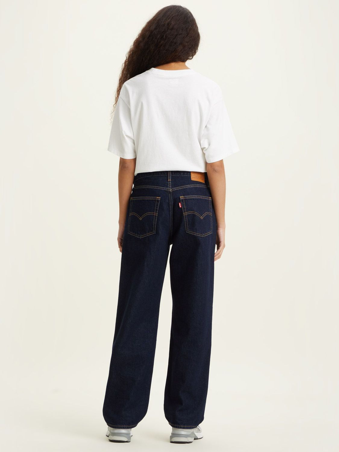 Levi's WellThread Baggy Dad Jeans, Indigo Worn In at John Lewis & Partners