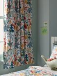 John Lewis Forest Dinosaur Print Pencil Pleat Blackout Children's Curtains, Multi