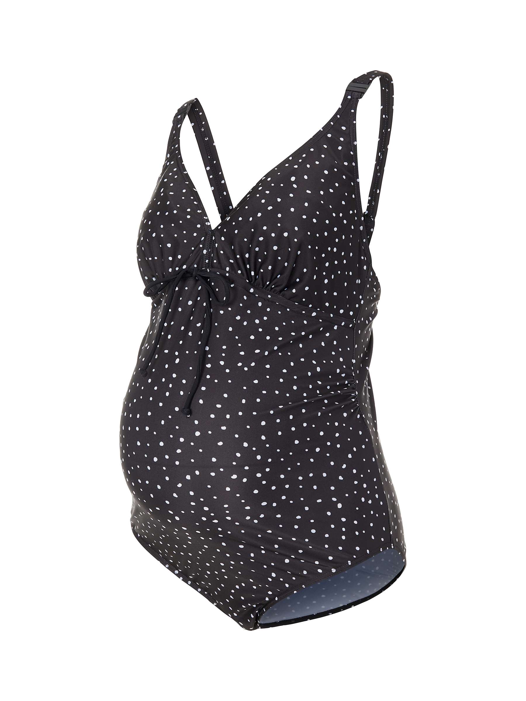 Buy Mamalicious Russell Dot Print Maternity & Nursing Swimsuit, Black Online at johnlewis.com