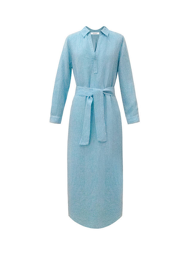 NRBY Chrissie Linen Maxi Shirt Dress, Turquoise