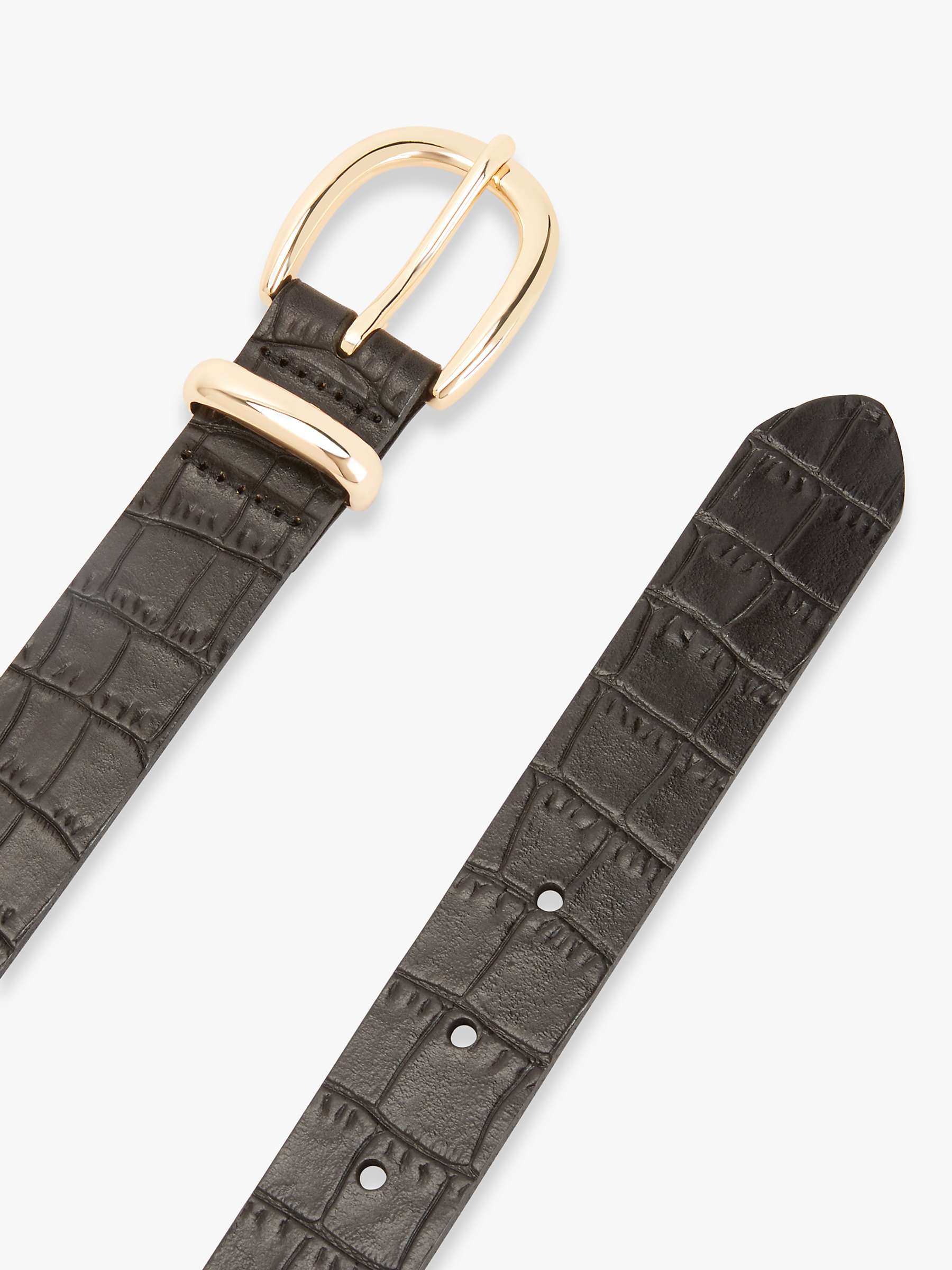 Buy John Lewis Medium Croc Leather Belt Online at johnlewis.com