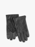 totes 3 Point Leather Smartouch Gloves, Black