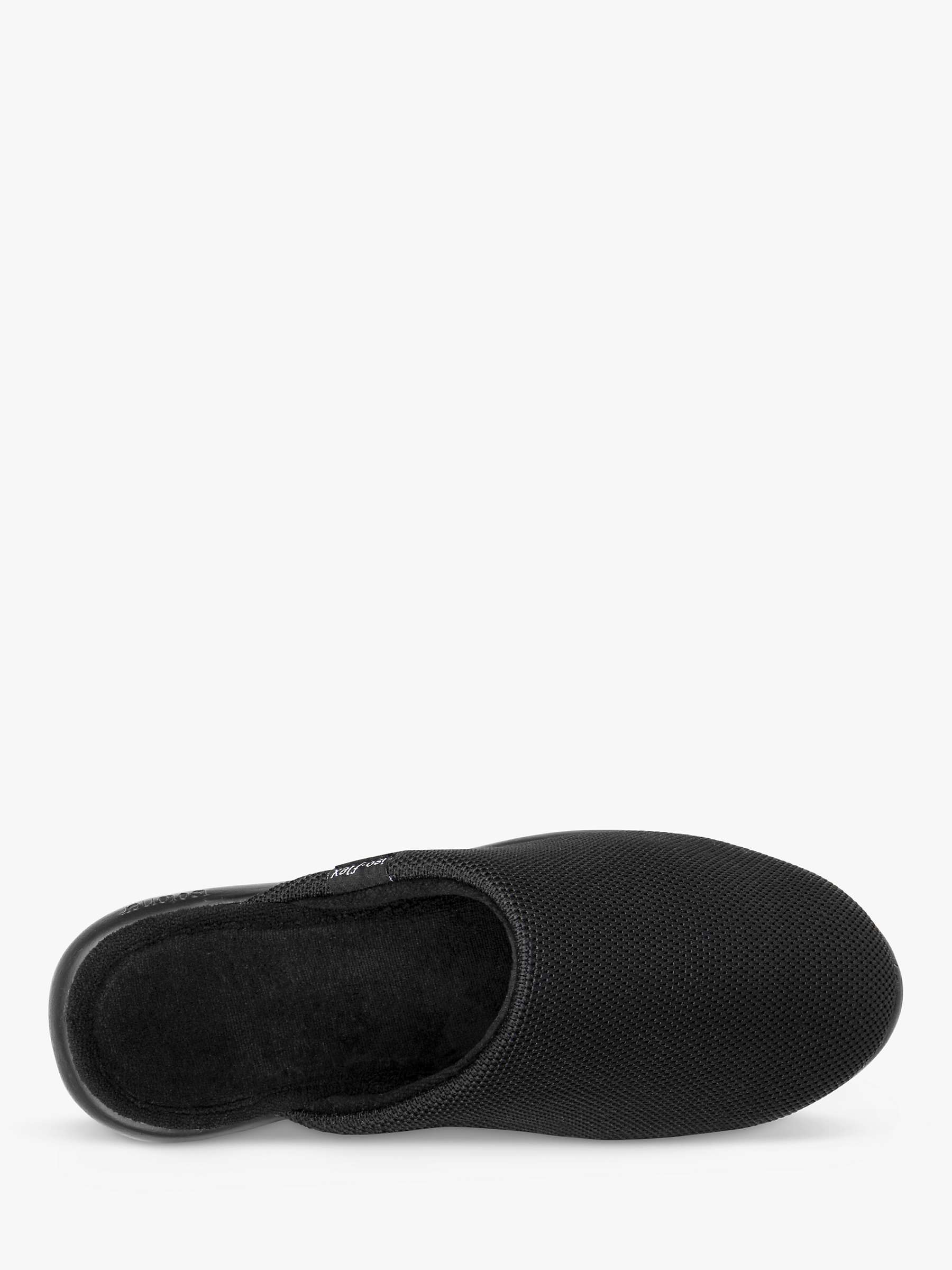 Buy totes Iso Flex Textured Mule Slippers, Black Online at johnlewis.com