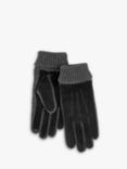 totes Suede And Knit Smartouch Gloves, Black