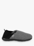 totes Iso Flex Textured Colour Block Mule Slippers, Grey/Black
