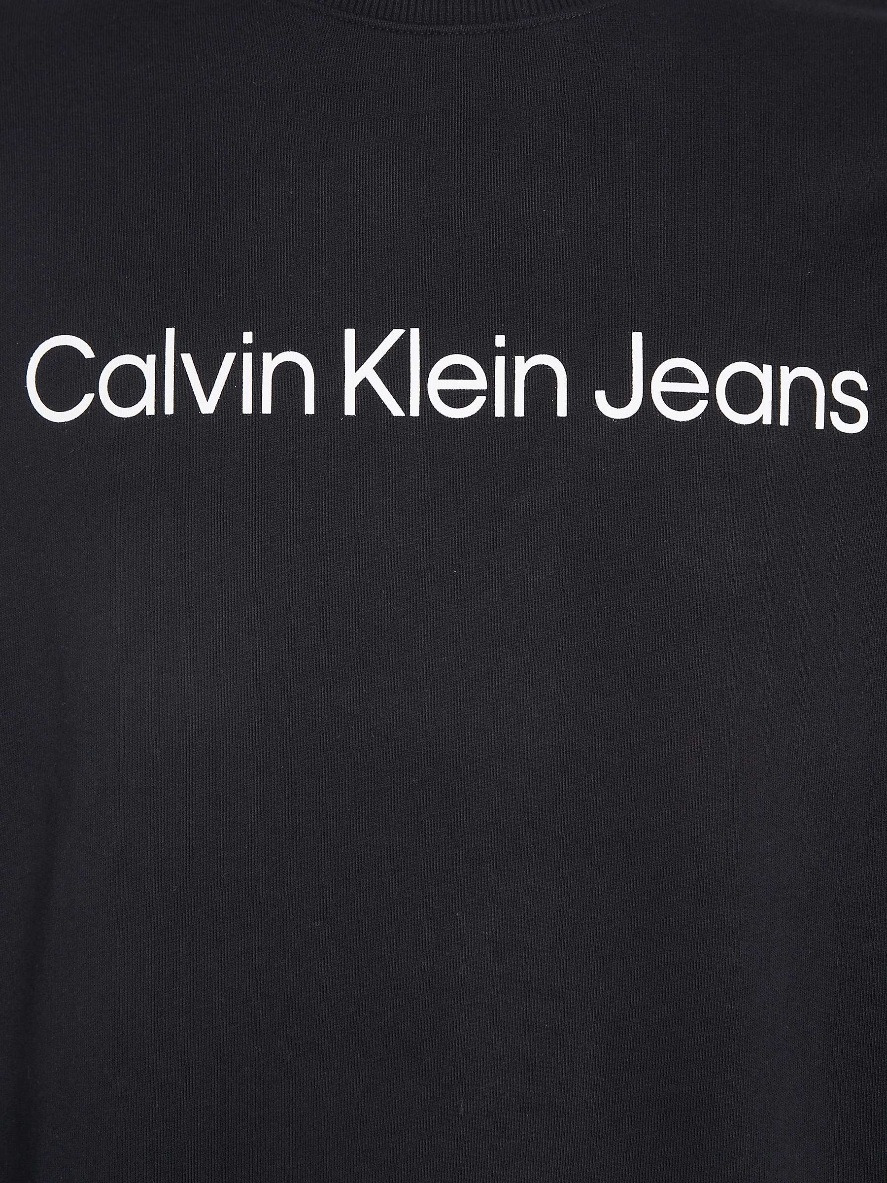 Buy Calvin Klein Logo Sweatshirt, CK Black Online at johnlewis.com