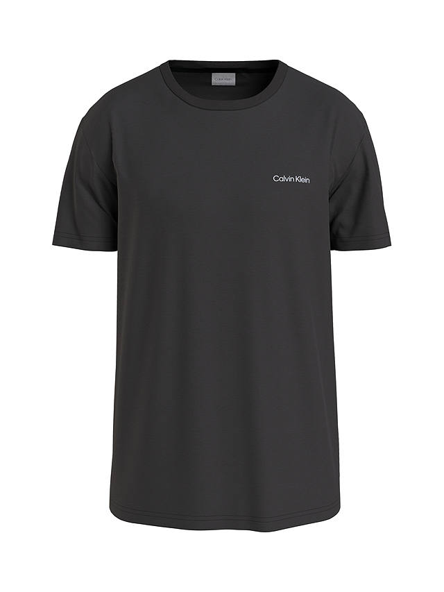 Calvin Klein Signature Logo T-Shirt, Black at John Lewis & Partners