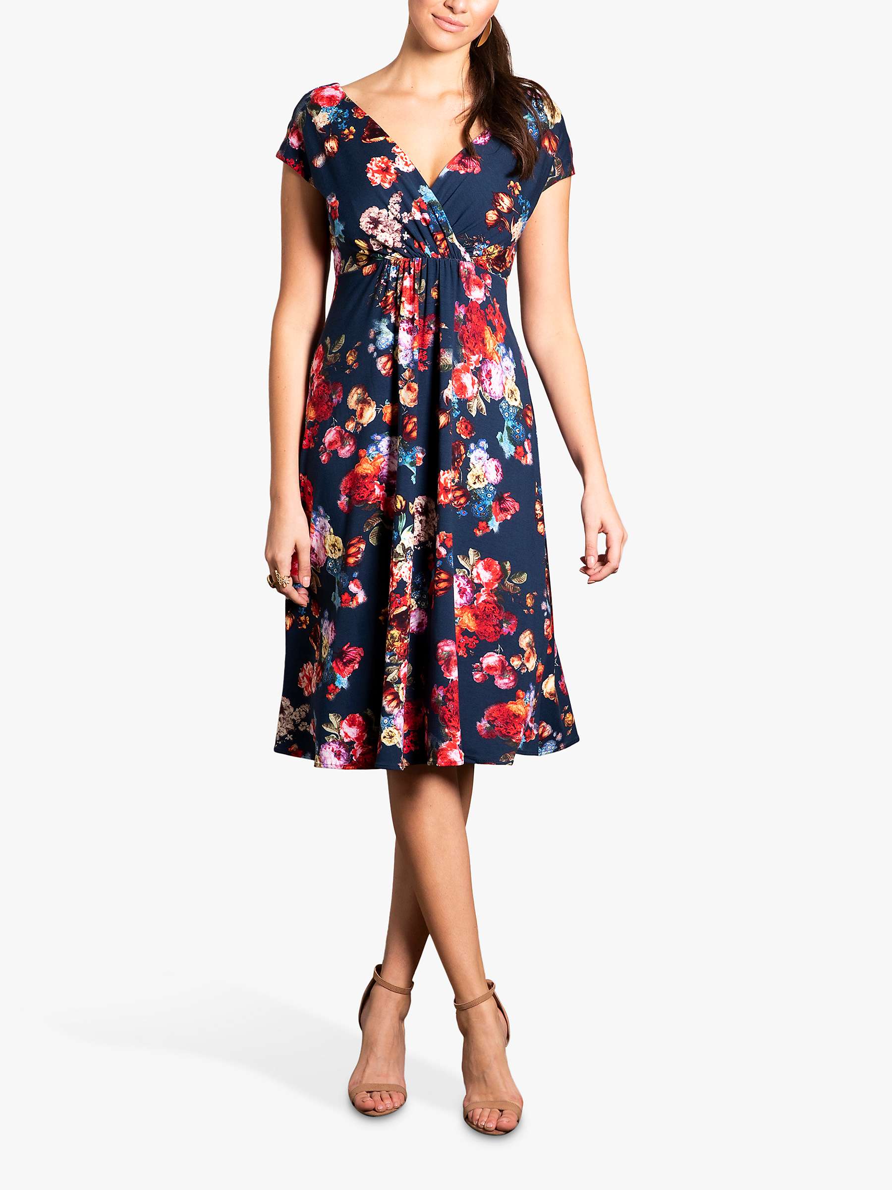 Buy Alie Street Sophia Midnight Garden Floral Print Dress, Blue Online at johnlewis.com