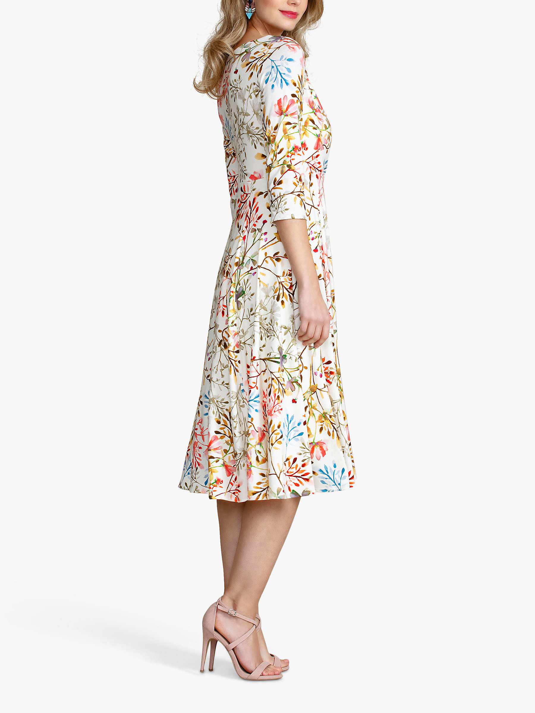 Buy Alie Street Meadow Watercolour Print Midi Dress, Multi Online at johnlewis.com