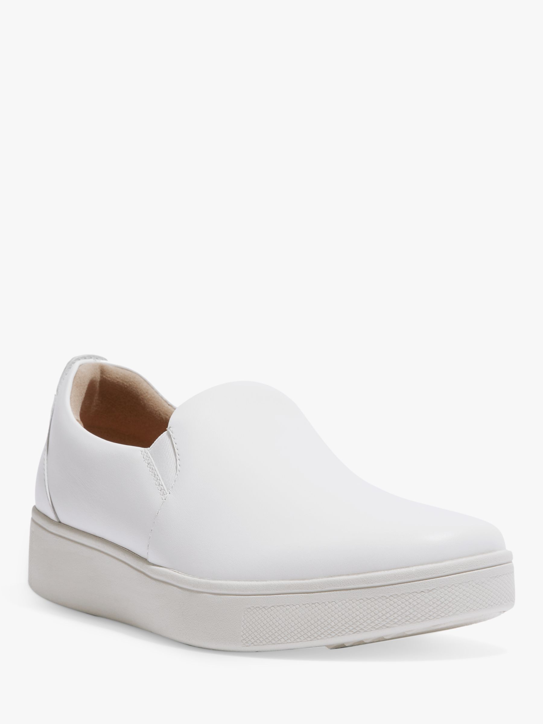 Buy FitFlop Rally Leather Slip On Skate Trainers Online at johnlewis.com