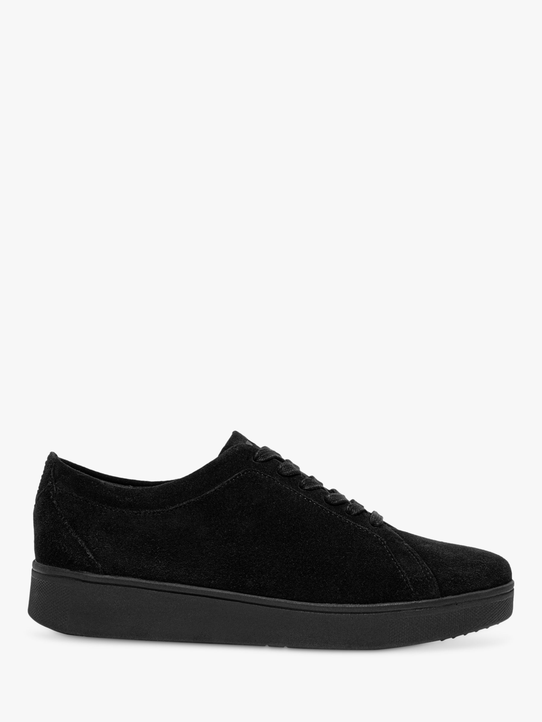 FitFlop Rally Suede Lace Up Trainers, Black