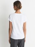 Reiss Luana Cotton V-Neck T-Shirt