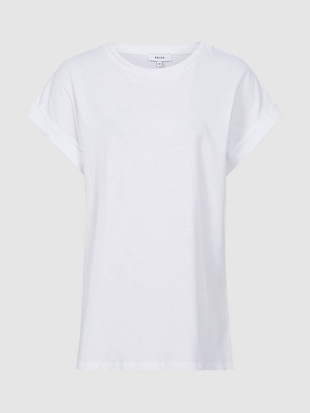 Reiss Tereza Cotton Jersey T-Shirt, White