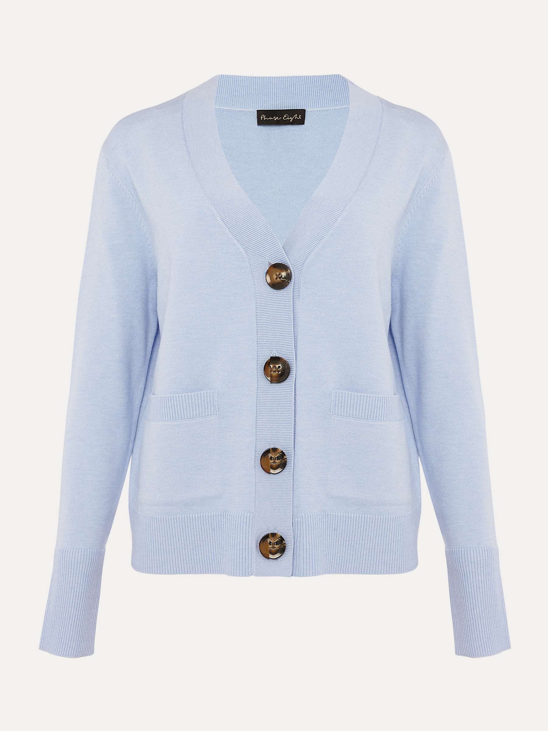 Buy Phase Eight Ima Fine Knit Cardigan, Pale Blue Online at johnlewis.com