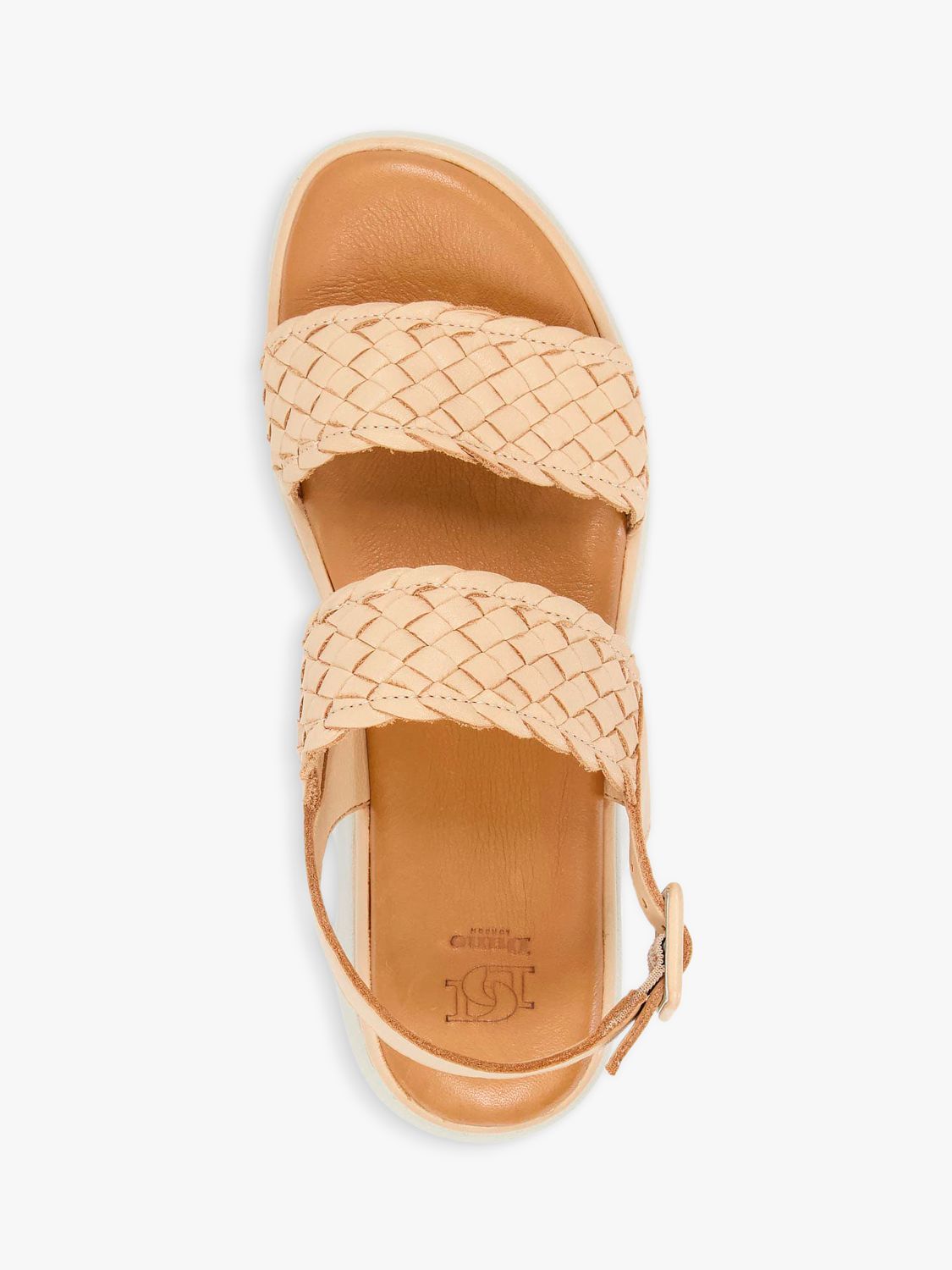 Buy Dune Lorris Leather Woven Flatform Sandals Online at johnlewis.com