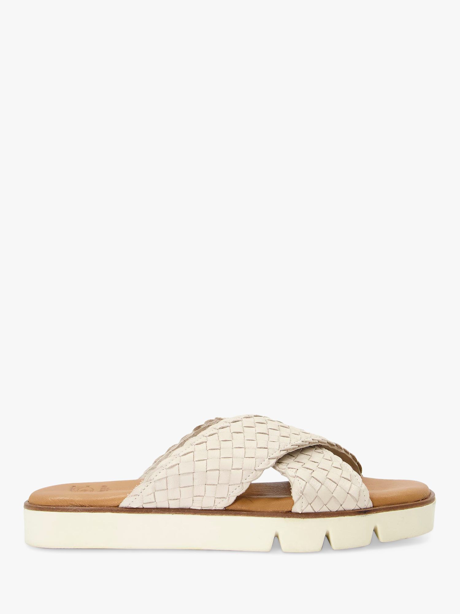 Buy Dune Lexey Leather Woven Strap Cross Over Sandals Online at johnlewis.com