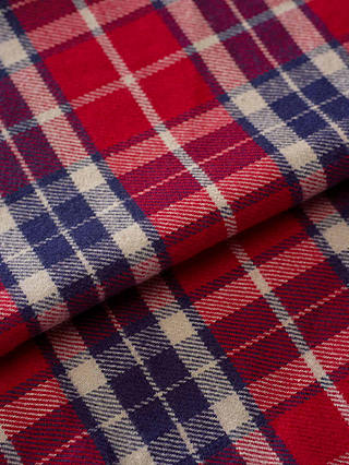 British Boxers Brushed Cotton Tartan Pyjama Trousers, Soft Red
