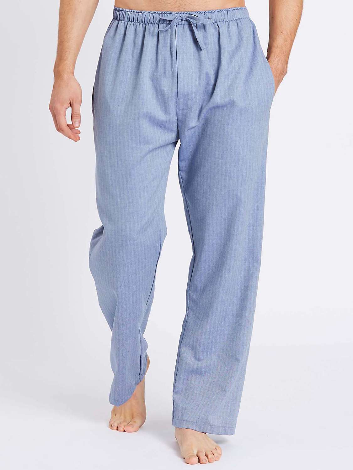 Buy British Boxers Herringbone Cotton Twill Pyjama Trousers Online at johnlewis.com