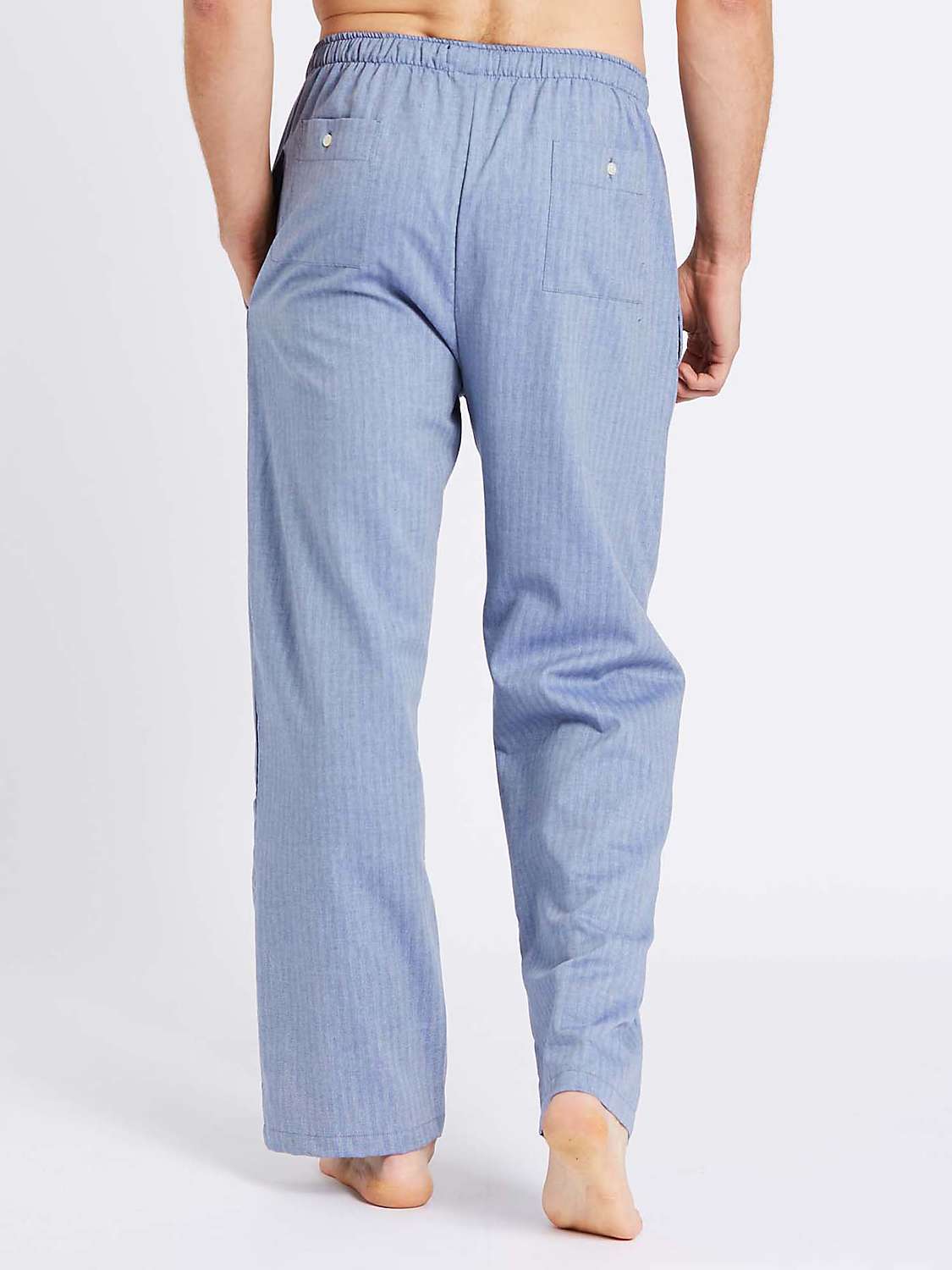 Buy British Boxers Herringbone Cotton Twill Pyjama Trousers Online at johnlewis.com