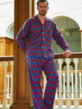 British Boxers Tartan Brushed Cotton Pyjama Set, Red