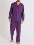 British Boxers Tartan Brushed Cotton Pyjama Set, Red