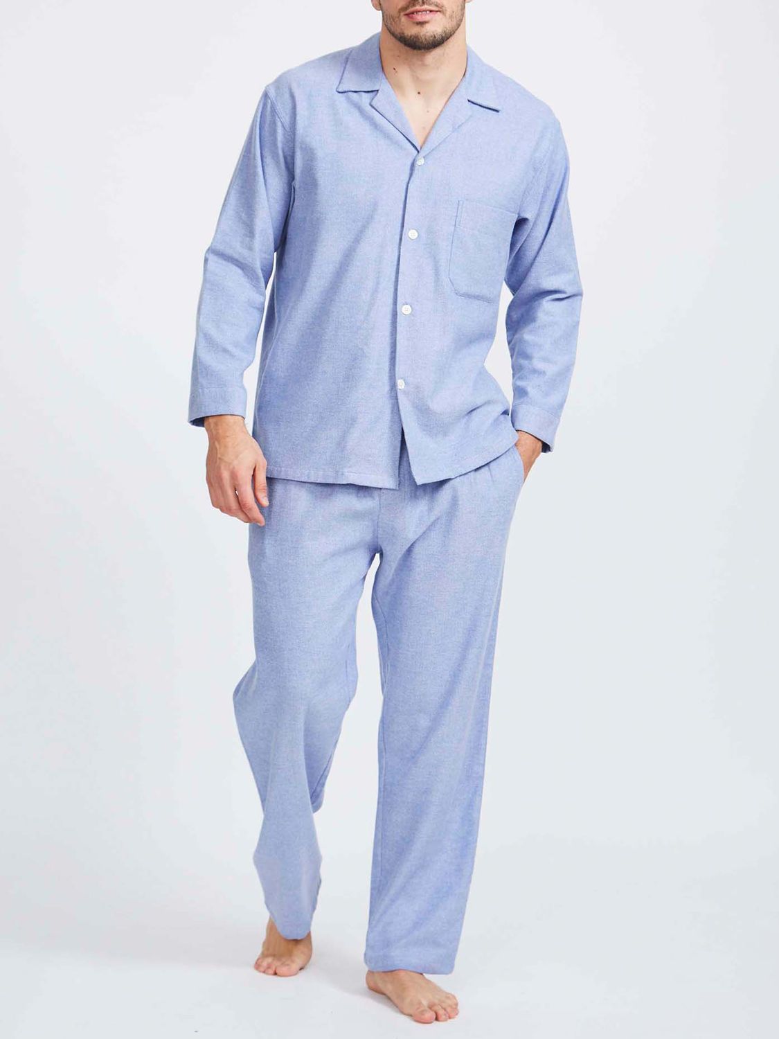 Buy British Boxers Herringbone Brushed Cotton Pyjama Set Online at johnlewis.com