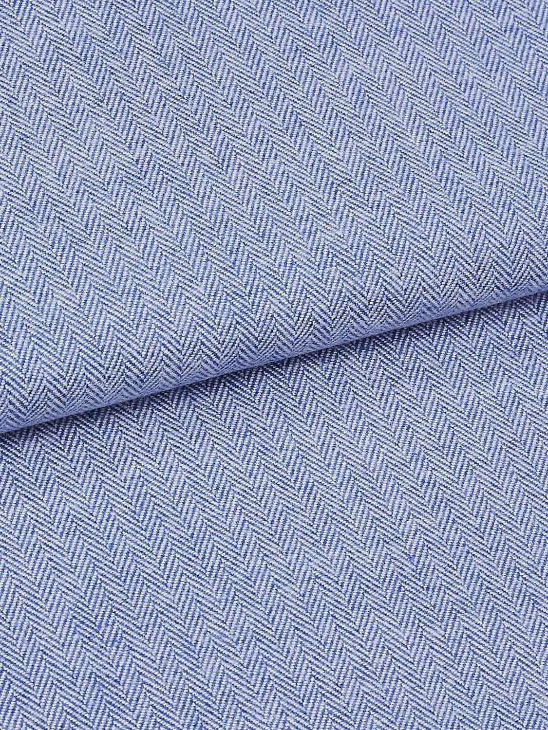 British Boxers Herringbone Brushed Cotton Pyjama Set, Staffordshire Blue, S