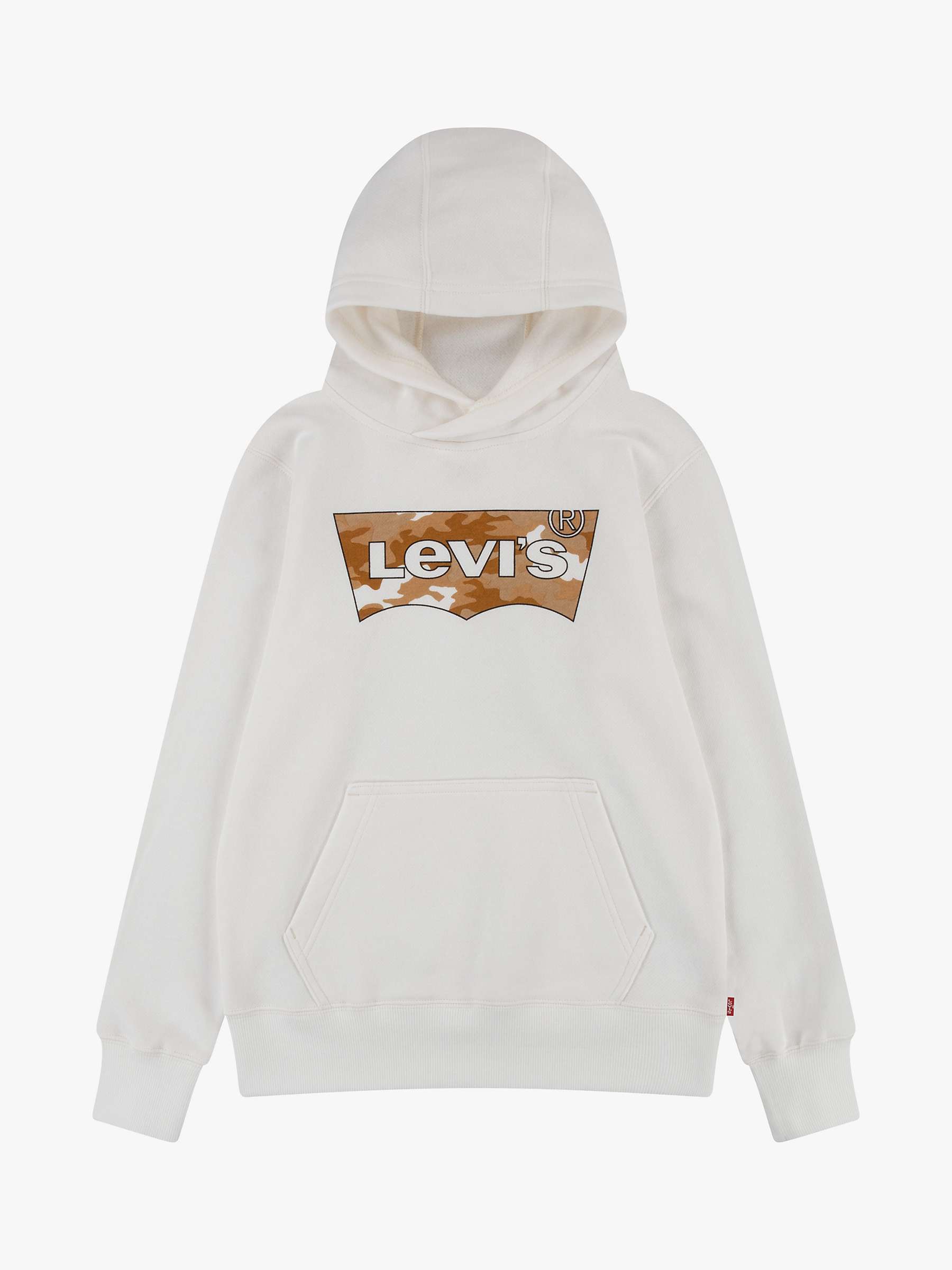 Buy Levi's Kids' Cotton Batwing Logo Hoodie, Tofu Online at johnlewis.com