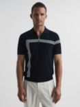 Reiss Sergant Short Sleeve Knitted Polo Shirt