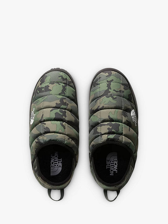 The North Face Thermoball Traction V Men's Mules, Thyme Brushwood Camo Print/Thyme