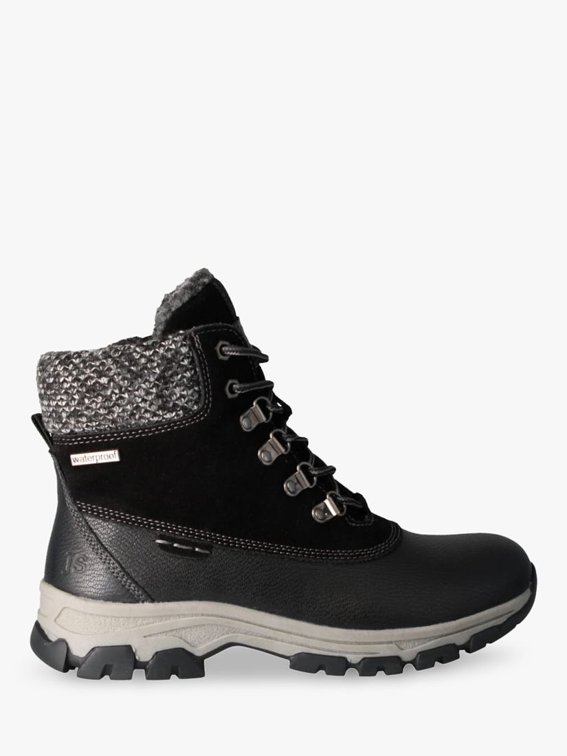Josef Seibel Wynter 02 Leather Walking Boots, Black, 3