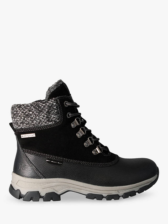 Josef Seibel Wynter 02 Leather Walking Boots, Black