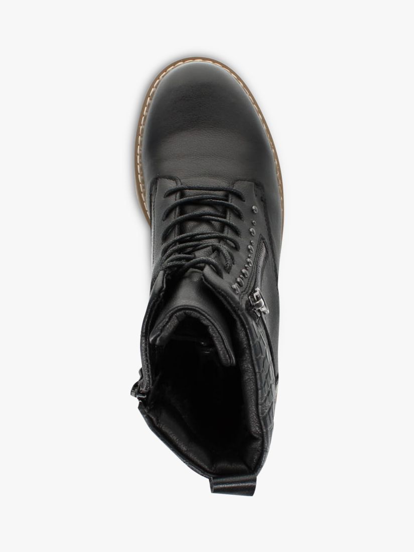 Josef Seibel Waylynn 02 Leather Block Heel Waterproof Boots, Black