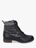 Josef Seibel Sanja 17 Leather Knit Cuff Ankle Boots