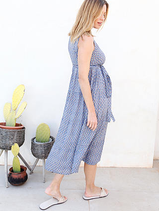 Isabella Oliver Elowen Tiered Maternity Dress, Blue