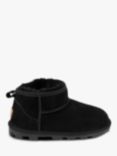 Just Sheepskin Grace Suede Slipper Boots, Black