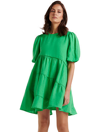 Forever New Tori Tiered Linen Smock Dress