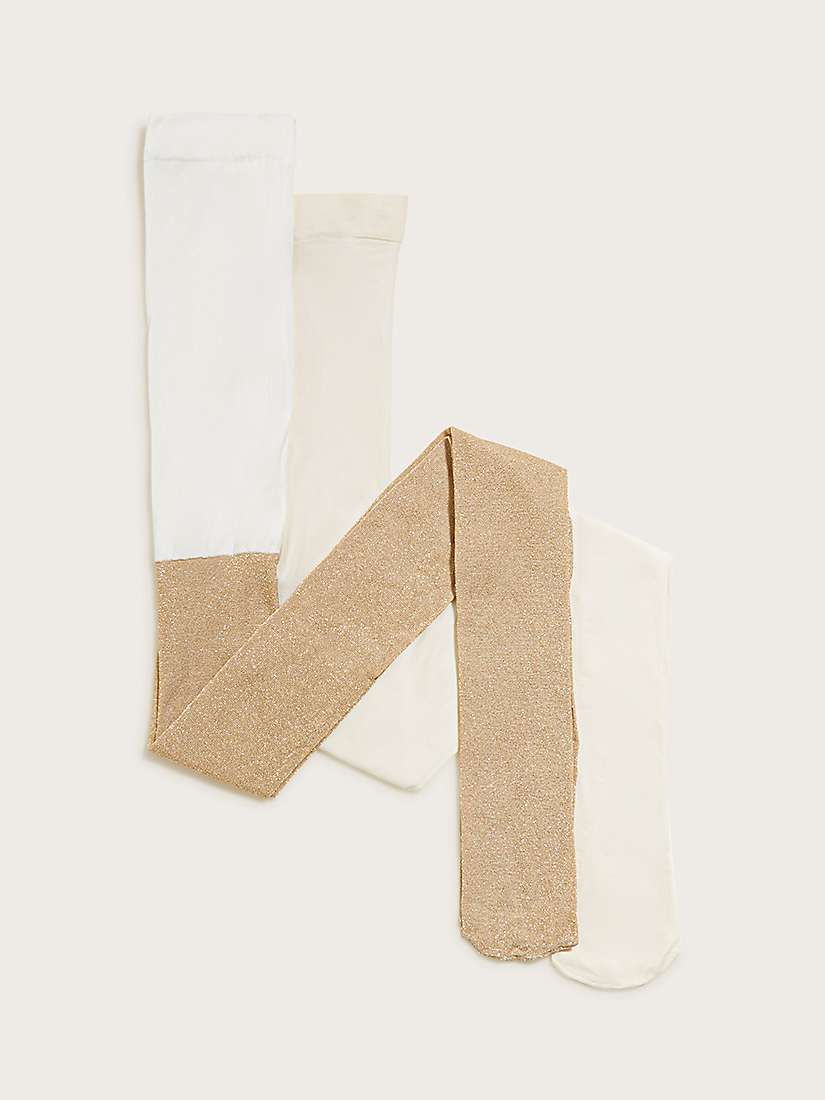 Buy Monsoon Kids' Sparkly Tights, Pack of 2 Online at johnlewis.com