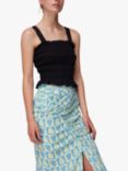 Whistles Checkerboard Shells Midi Skirt, Blue/Multi