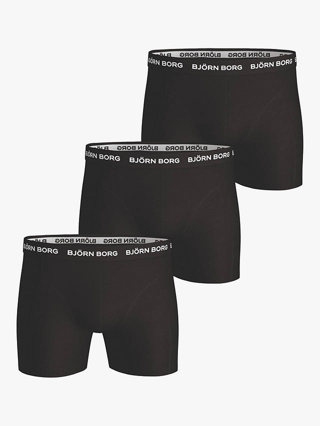 Björn Borg Logo Band Essential Trunk, Pack of 3, Black