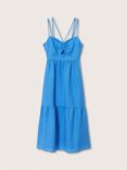 Mango Roberta Linen Midi Dress, Blue