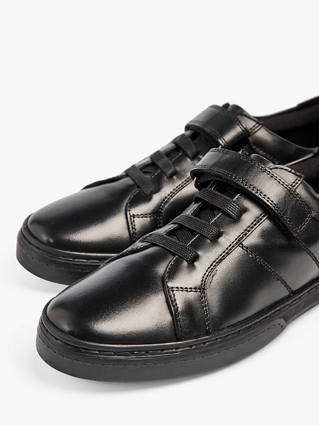 Pod Kids' Krew Leather School Shoes, Black