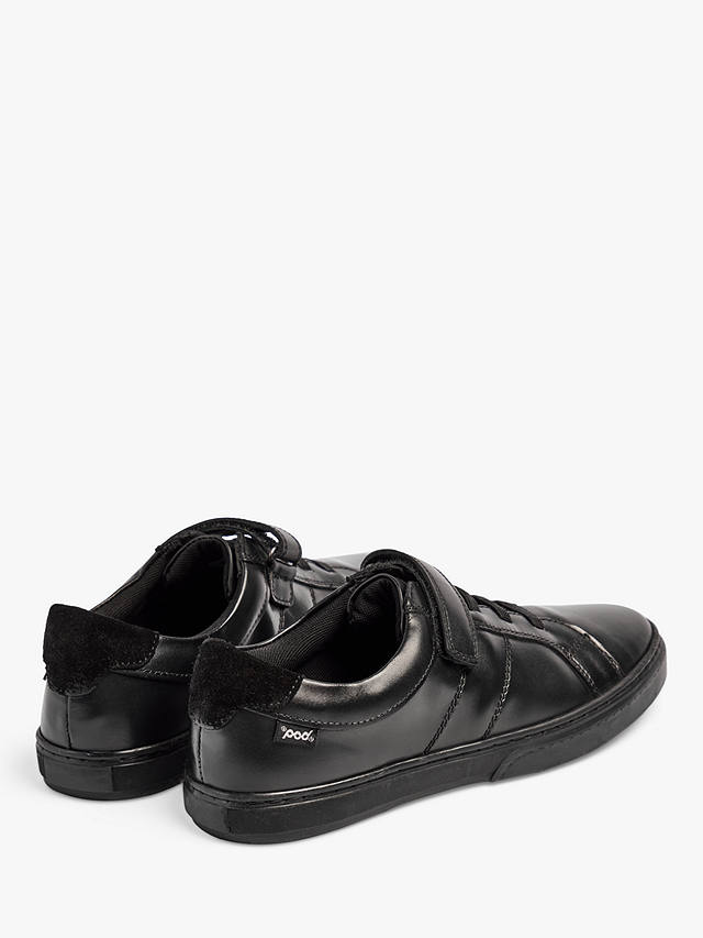 Pod Kids' Krew Leather School Shoes, Black