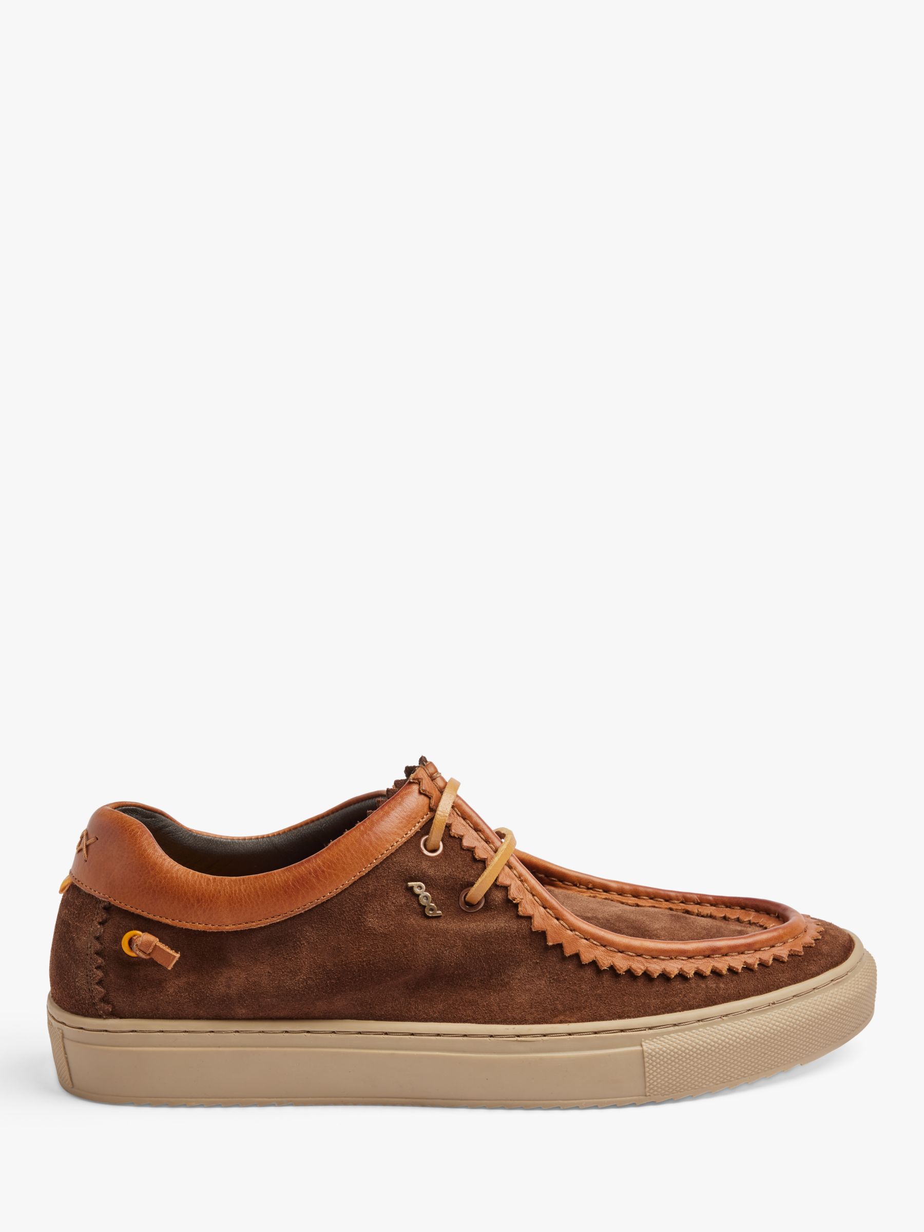 Pod Winston Suede Lace Up Casual Shoes, Brown at John Lewis & Partners