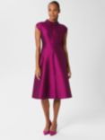 Hobbs Marcella Beaded Dress, Berry Purple