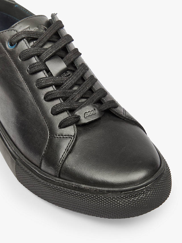 Pod Louis Leather Cupsole Trainers, Black