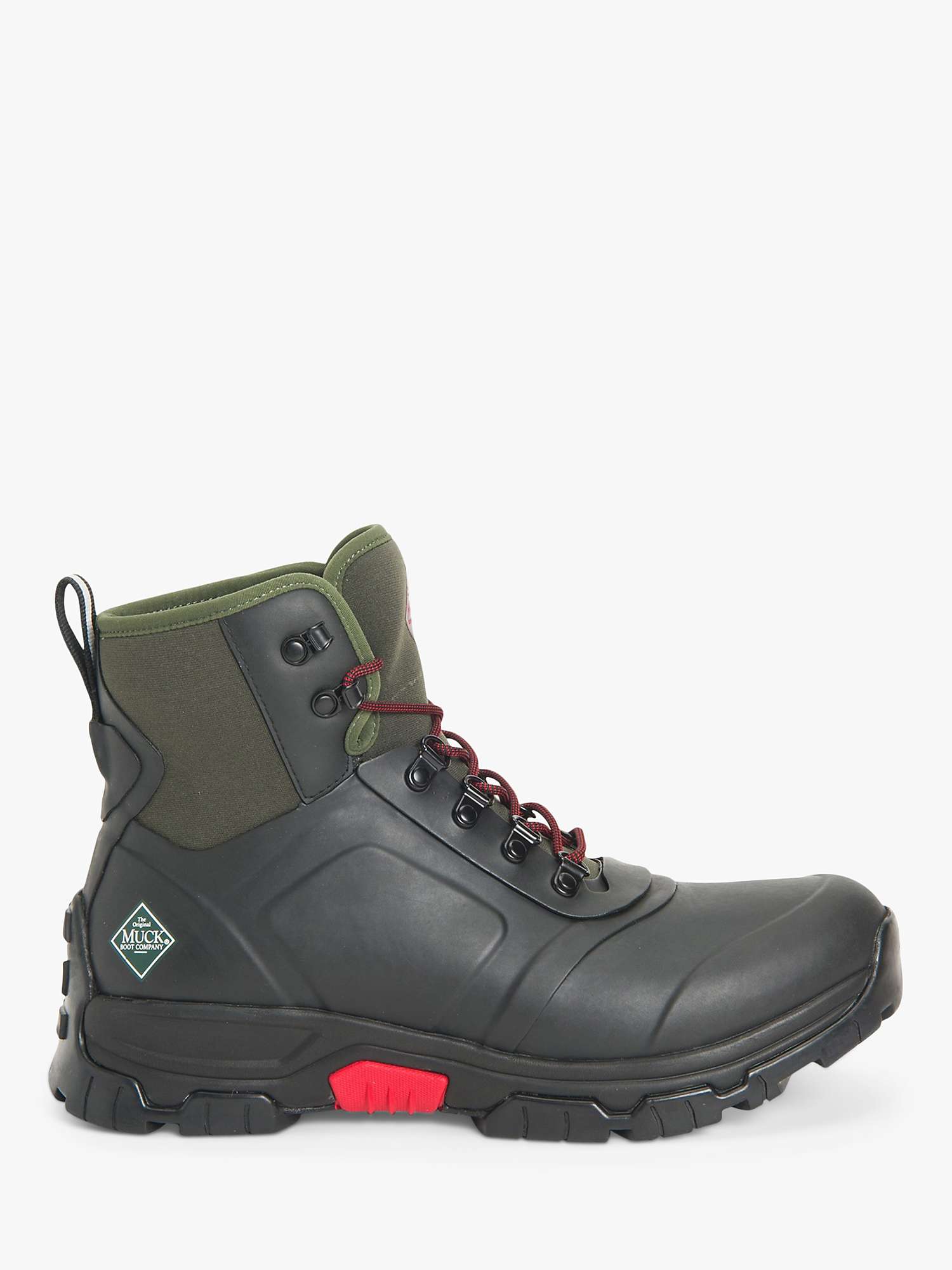 Buy Muck Apex Lace Up Mid Wellington Boots, Black Online at johnlewis.com