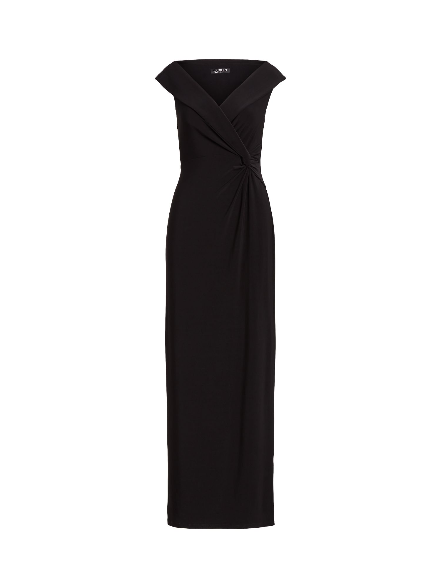 Lauren Ralph Lauren Leonidas Floor Length Column Gown, Black at John ...
