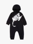 Nike Baby Hooded Logo Sleepsuit, Black