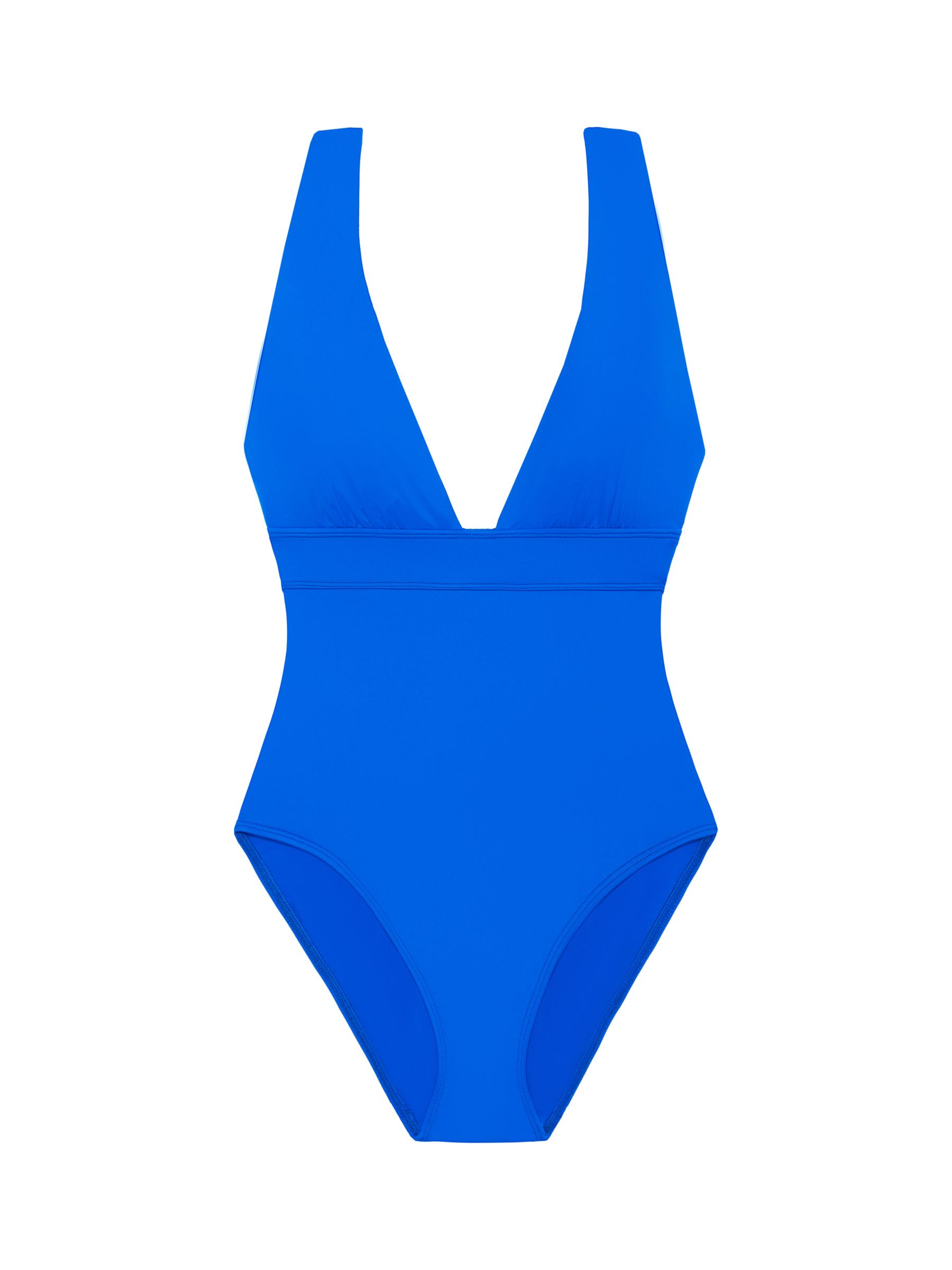 Lauren Ralph Lauren V-Neck Swimsuit, Royal Blue, 10